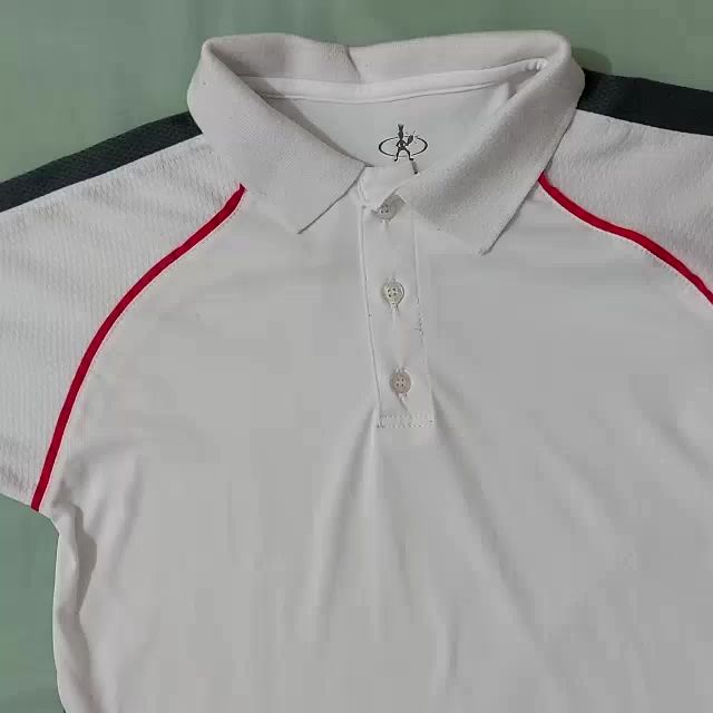 0068 Balle De Match Dri Fit Plain White Casual Polo Shirt Short