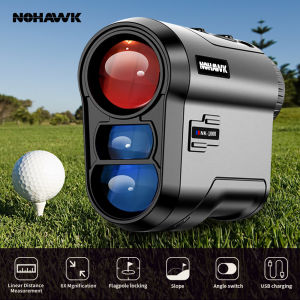 Nohawk | Nohawk Golf Rangefinder with Slope Switch 1000 yd Laser Range Finder Golf Flag Lock Vibration Golf Accessories for Men