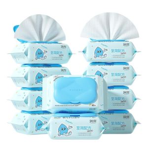 RUNBEN | Rundee Baby Wet Wipes Large Pack 80 Sheets Newborn Toddler Hand Mouth Special Use Affordable Family Size Packaging