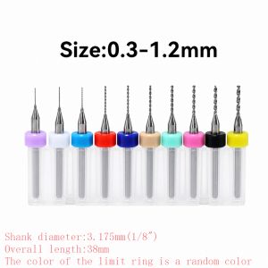 10Pcs Tungsten Carbide PCB Micro Drill Bits Set0.1‑3.0mm Precision Drilling Tools for Printed Circuit Boards and Plastics
