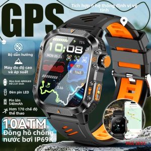 Đồng Hồ Thông Minh GPS TREX3 Dành Cho Nam 10ATM Chống Nước Bluetooth Gọi La Bàn Máy Đo Độ Cao Màn Hình HD 2.01 Inch Hơn 170 Chế Độ Thể Thao Theo Dõi Sức Khỏe