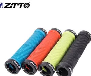 ZTTO | ZTTO Bike Handlebar Rubber Grip Aluminum Alloy Lock Ring Durable Non-Slip Bicycle Handle Grip Rubber Shock Absorber Cycling Part