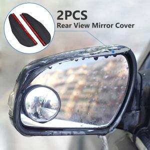 CRUSHES One Pair/2pcs Auto Accessorie Car Protective Film Carbon Fiber Rearview Mirror Rain Eyebrow Weather Visor Rear View Mirror