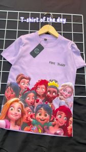 Kaos Atasan Anak Lengan Pendek Full Print Premium Perempuan Princess