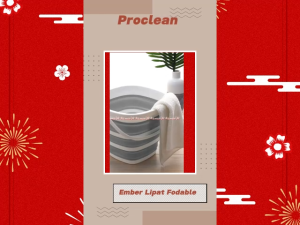 Proclean 10L Ember Lipat Fodable Grey Warna Abu Ember Serbaguna Ringan Tahan Lama Dilengkapi Gagang 10liter