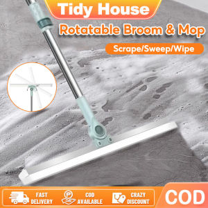 Tidy House Rotatable Mop Broom Floor Window Wiper Water Scraper Foam Multifunctional Household Floor Cleaning Tool