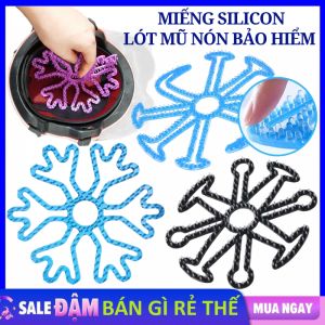 Miếng Silicon Lót Nón Bảo Chống Xẹp Tóc Thoáng Khí Bảo vệ Da Đầu - Đệm Lót Mũ Bảo Hiểm Xe Máy Xe Đạp Giữ From Tóc Khi Đội Nón - Miếng Lót Nón Bảo Hiểm Silicon