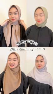 Zoya KAMANIYA Plain Scarf - Kerudung Hijab Segi Empat Polos Bahan Voal - Ukuran 110 x 110