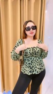 RARA BLOUSE LENGAN PANJANG | Atasan Blouse Wanita Lengan Panjang Rayon Print