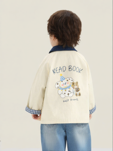 CUTEPANDAS | Áo Khoác Trẻ Em Phong Cách Retro Chất Cotton Sạch 100%