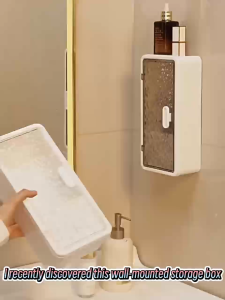 Waterproof Clear Wall Mount Storage Box Ventilated Quick Dry Toothbrush Holder Organizer for Bathroom Home Use