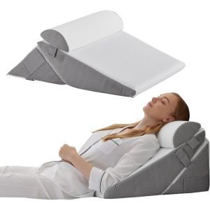 Wedge Pillow Set for After Surgery Wedge Pillow Headboard 3Pcs Adjustable 9&12 Inch Sleeping Wedge Acid Reflux