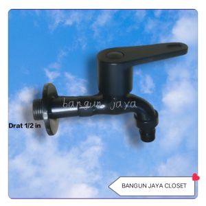 kran air tembok Taman stainless hitam / kran air tembok black kamar mandi