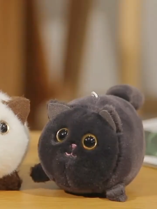 Plush cartoon cat stuffed doll school bag accessories pendant cute keychain pendant plush doll toy