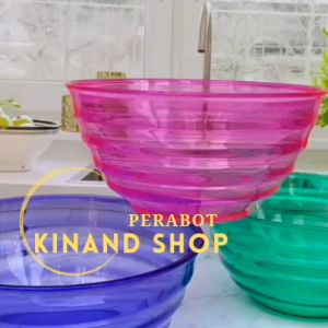 3 PCS MANGKUK KRISTAL TEBAL TAHAN PANAS ULIR TEBAL 7 INCH