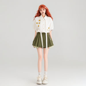 Keiko | Stylish Green Checkered Sleeveless Top for Summer Slim Fit Set of 2