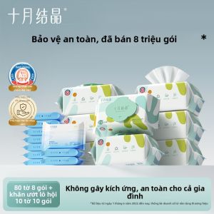 SHI YUE JIE JING | Khăn Ướt Dày Dặn Cho Bé Sử Dụng Tay và Miệng