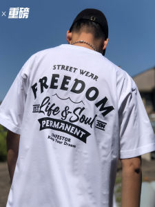 Áo Thun Cotton Phong Cách Hip Hop Rộng Rãi Cổ Tròn Tay Ngắn in Chữ Mùa Hè Thường Ngày Dành Cho Thanh Thiếu Niên Và Người Lớn