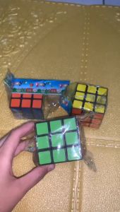 Mainan edukasi Anak Rubik Besar Kubus Kotak ukuran 3 x 3 cm Bahan plastik