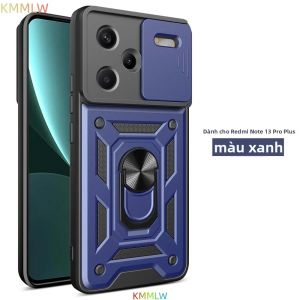 Ốp Lưng Redmi Note 13 Pro/Pro Plus 5G/4G Kèm Giá Đỡ Từ Tính Trên Ô Tô Bảo Vệ Camera Trượt Chống Sốc Chất Liệu Nhựa Có Chân Đế