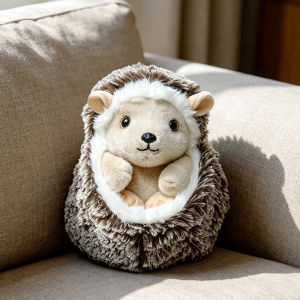 10/20/25cm Cute Hedgehog Plush Doll Soft Hedgehog Huggable Pillow Lifelike Hedgehog Pendant Doll Lovely Desktop Pet Bag Decor