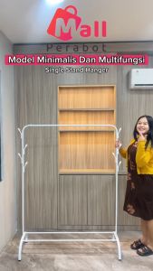 Mall Perabot | Stand Hanger Gawang Single / Double Gantungan Baju Jemuran portable Rak Besi Pakaian Display Konten