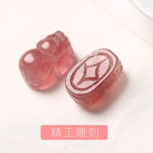 Strawberry Quartz Bracelet Money Drawing and Luck Changing Love Affairs Pigeon Blood Red