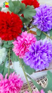 BUNGA HIAS IMITASI POM-POM K3 B8209 TANGKAI PANJANG BUNGA ARTIFICIAL