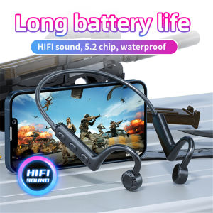 KeyNG KS-19 Wireless Headset BT 5.0 Bone Conducting Audio Equipment Outdoor Sports Portable Halter Neck Wireless Headphones bluetooth 5.0 headset bluetooth earphone earbuds conduction ear gaming ear hook headset