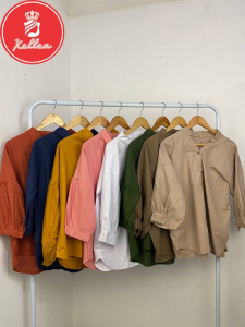 Blouse Wanita Atasan Remaja Dewasa Korean Style Terbaru Linen Premium Rivana Blouse - XELLEA