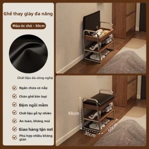 DONGMU | Ghế Đựng Giày có Ghế Gỗ