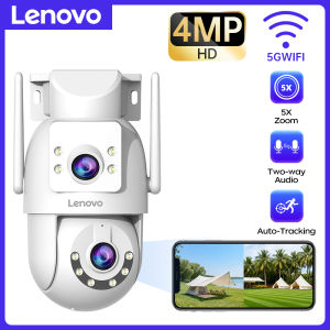 Lenovo | Lenovo 4MP HD Wifi Camera Dual Lens Security Cameras 5X Zoom PTZ External Outdoor Home Protection CCTV Video Surveillance Camera