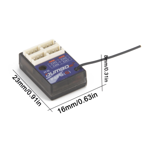 DUMBORC P4FM P4FMG 4 Channels 2.4GHz Gyro Mini Receiver 3-10V Voltage for X4 DDF-350 Digital Radio Transmitter RC Car Truck Boat