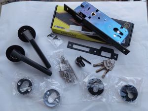 Kunci Pintu Kayu Orchad W3 Black / Kunci Pisah Orchad W3 / Lever Set Orchad W3 Hitam / Kunci Pintu Kayu