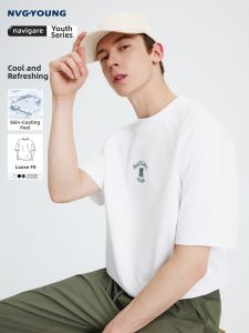 NVG·YOUNG | Lightweight Breathable Summer Mens Loose Fit T-Shirt White