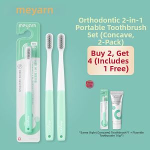 MEYARN | Orthodontic Toothbrush Soft Bristles Small Head Portable