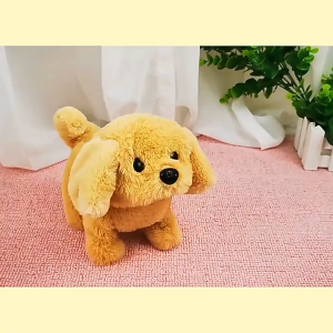 Electronic Simulation Dog Walking Toy Automatic Barking Plush Interactive Puppy Doll Kids Gift Hadiah Kanak Kanak
