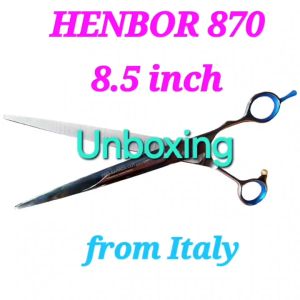 HENBOR Professional Thinning Scissors 827/7inch-Titanium Blue