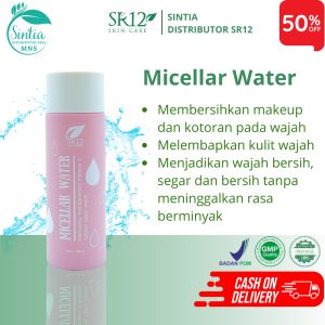 SR12 Micellar Water Pembersih Make Up Remover Wajah Tidak Berminyak di Kulit 100ml