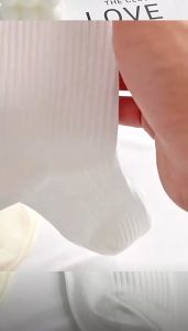 [Little B House] Plain Socks Colour Crew Socks Cotton School Sock 中筒袜 袜子女 Stokin Perempuan Stokin Panjang -SK38