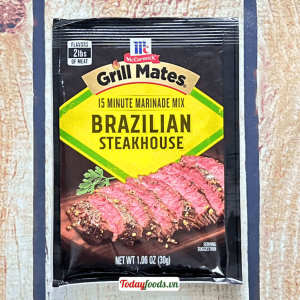 Bột Sốt Ướp Brazilian Steakhouse Marinade Mix McCormick (Mỹ) 30G - CHUẨN VỊ STEAK BRAZIL