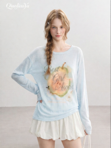 QIAOJIAOYA | Áo Blouse Mỏng Xem Thấu Chống Nắng