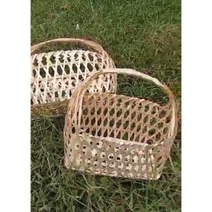 Keranjang bambu hampers lebaran idul fitri / keranjang parcel buah aesthetic