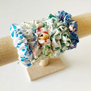 100% Natural Mulberry Silk Scrunchies For Hair Care Floral Fantasy Midi 2cm Gift Ideas Hair Accessories