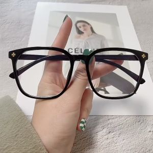 Mắt Kính Thời Trang Nam Nữ Kính Mắt Mắt Chống Ánh Sáng Xanh Form Vuông Trẻ Trung