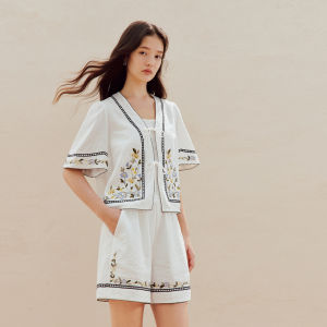 INMAN | Bohemian Embroidered Vacation Style Womens Set Summer
