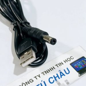 Cáp nguồn USB ra đầu cắm 5.5mm X 2.1 -- 2.5mm / Cáp dài 1M