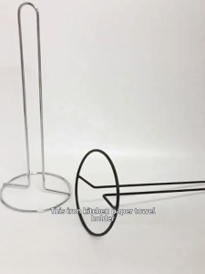 Roll Paper Towel Holder One-handed Tear Vertical Napkins Rack Practical Free Standing Tissue Stand