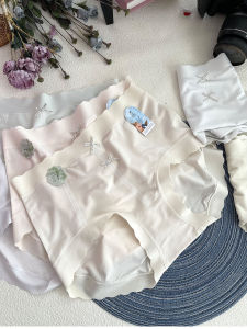 Antibacterial Modal Womens Underwear Seamless Comfortable Briefs Sweet Style Mid-High Waist Triangle Panties for Young Women