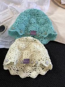 Korean Cute Sweet Crochet Hollow Knitted Hat  Tassel Beanies Cap Women Summer Outdoor Travel Breathable Versatile Pullover Cap